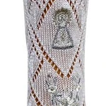 Medias bordadas Virgen del Pilar bordado plata – Tradición, elegancia y devoción  T 39/41