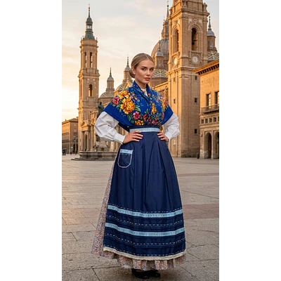 TRAJE REGIONAL MUJER ARAGONES  3 PIEZAS 38/40