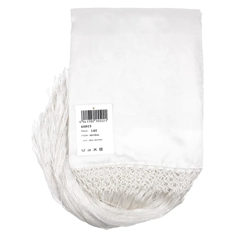 Mantón de Seda Natural 100% Estampado Floral Artesanal M 803-NUEVO COLORIDO