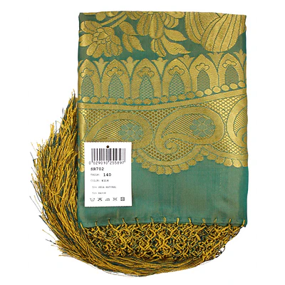 Pañuelo Mantón de Seda con Flecos (140 cm) - Reproducción Antigua  SR 702