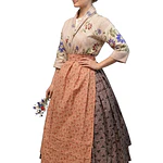 CONJUNTO REGIONAL 3 PIEZAS  TALLA 34/36 MOD TRADICION PERCAL