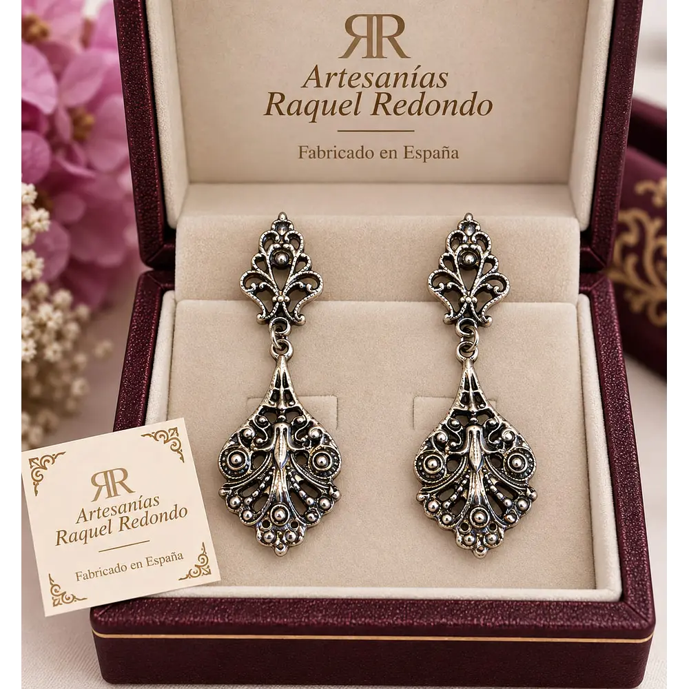 Pendientes largos Artesanías Raquel Redondo – Indumentaria Regional