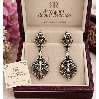 Pendientes largos Artesanías Raquel Redondo – Indumentaria Regional