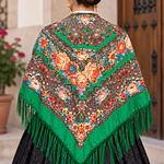 Mantón Regional  con Flecos  varios tonos novedad