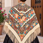 Mantón Regional  con Flecos  varios tonos novedad