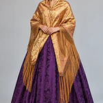 Conjunto Falda Regional Adamascada Morada y Mantón Tierra/Rosa Indumentaria AragonesaT 44/46 
