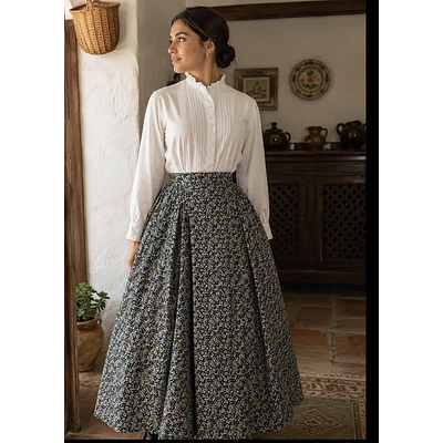 Conjunto Regional Baturra con Falda de Gran Vuelo, Pañuelo y Delantal T 42/44