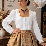 Camisa regional modelo entredos tono beige