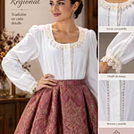 Camisa regional modelo entredos tono beige