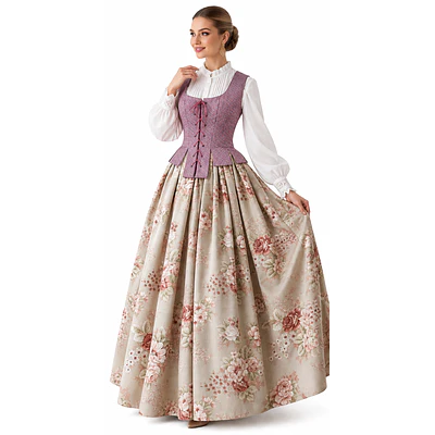Conjunto Regional Falda y Justillo |Esencia Regional Artesanal T 42/44 falda y justillo