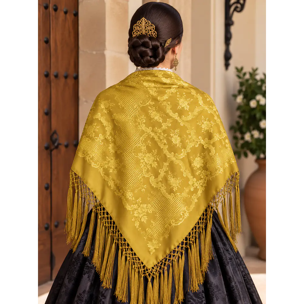 pico regional 140 cms rayon/poliéster amarillo 