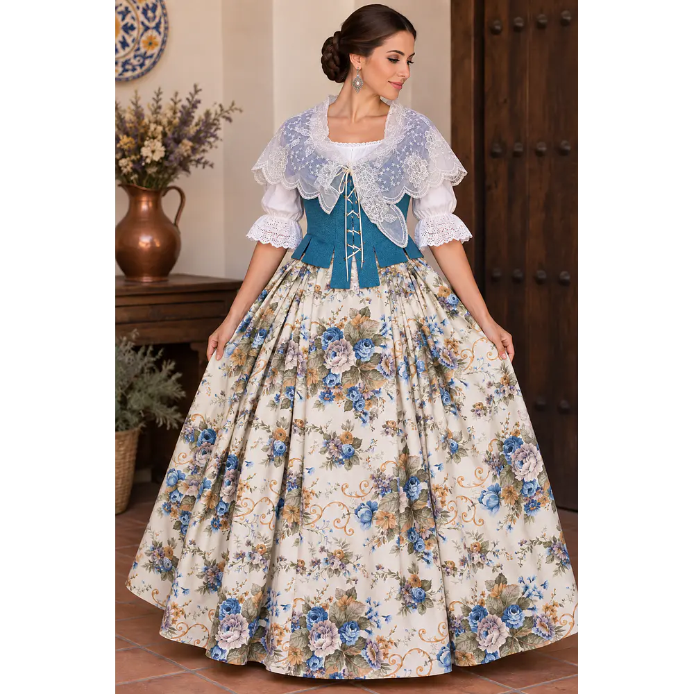 Conjunto Regional de 3 piezas T 38/40 Indumentaria Tradicional Huertana y Baturra