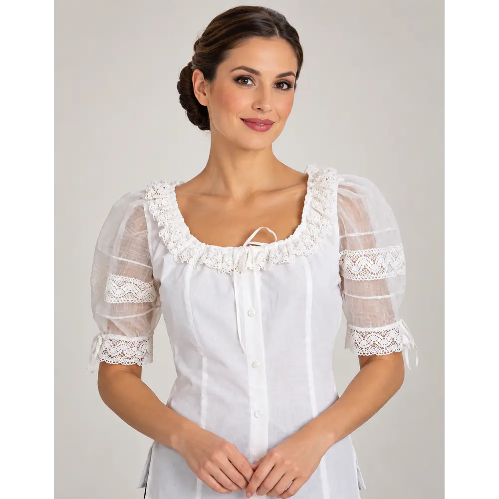 Blusa Almena Regional  de Mujer | 100% Algodón Indumentaria TALLA S