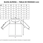 Blusa Almena Regional  de Mujer | 100% Algodón Indumentaria TALLA S