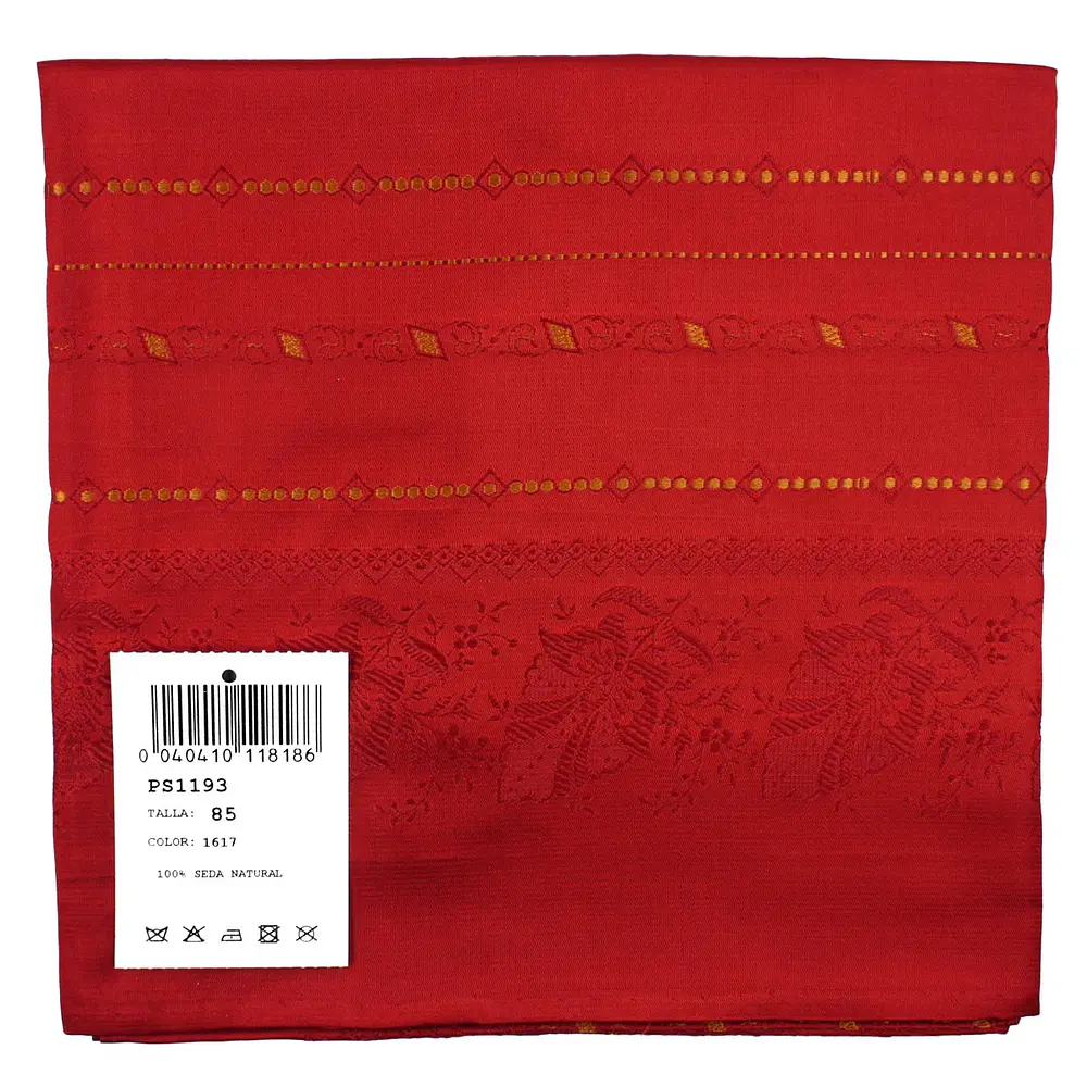 Pañuelo Coronario de Seda (85 cm) – Réplica Artesanal de Indumentaria Tradicional