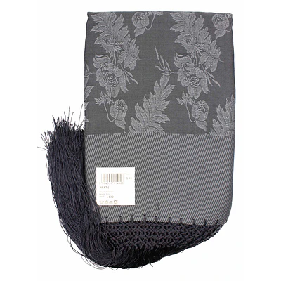 Mantón Regional 140x140 cm  Algodón con Fleco Trenzado a Mano