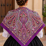 pañoleta tonos morados 110 cms