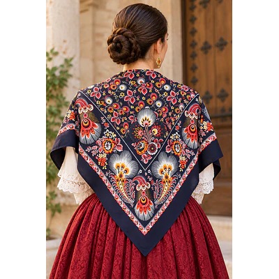 Pañuelos de Algodón para Indumentaria Tradicional  Reproducción S. XIX varios tonos