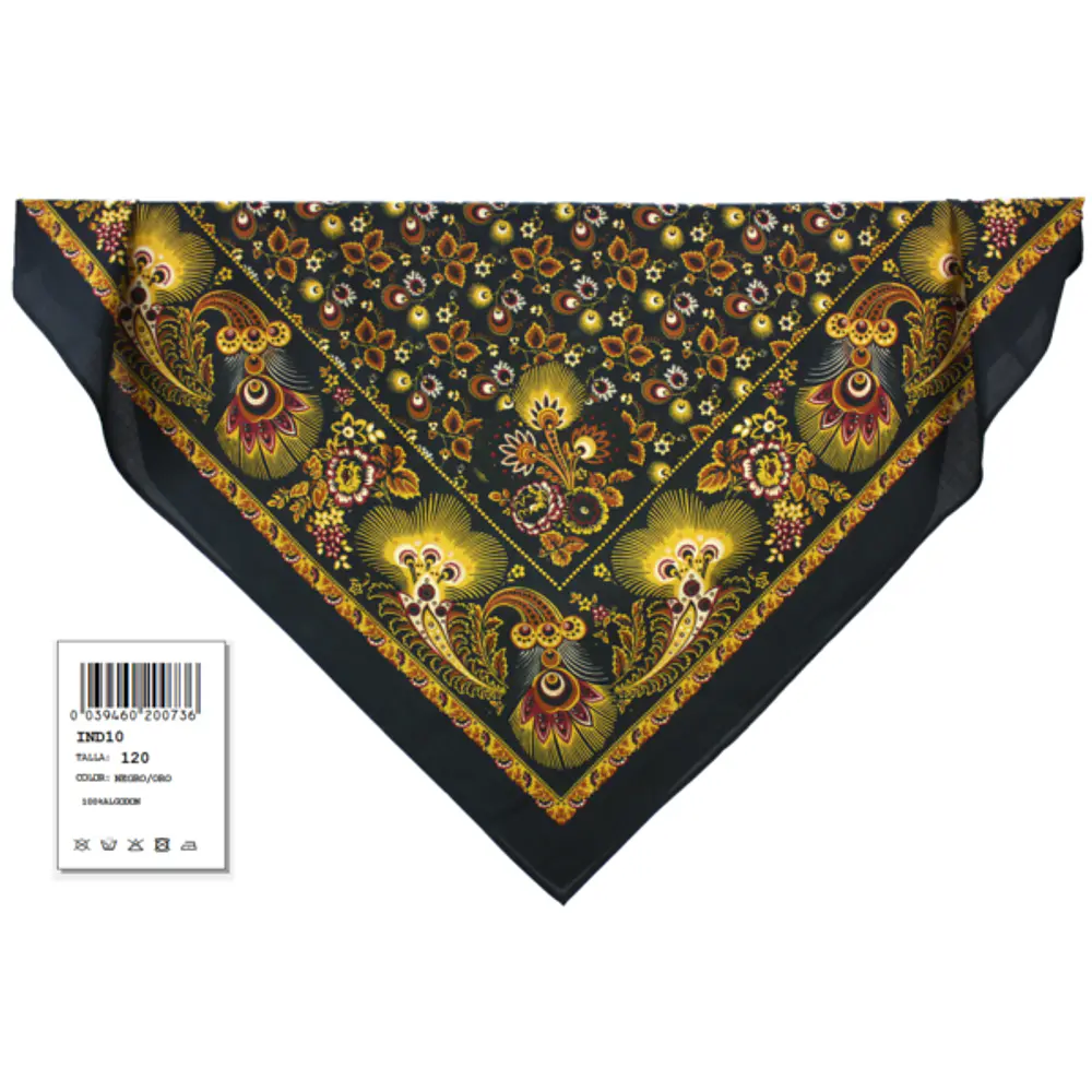 Pañuelos de Algodón para Indumentaria Tradicional  Reproducción S. XIX varios tonos
