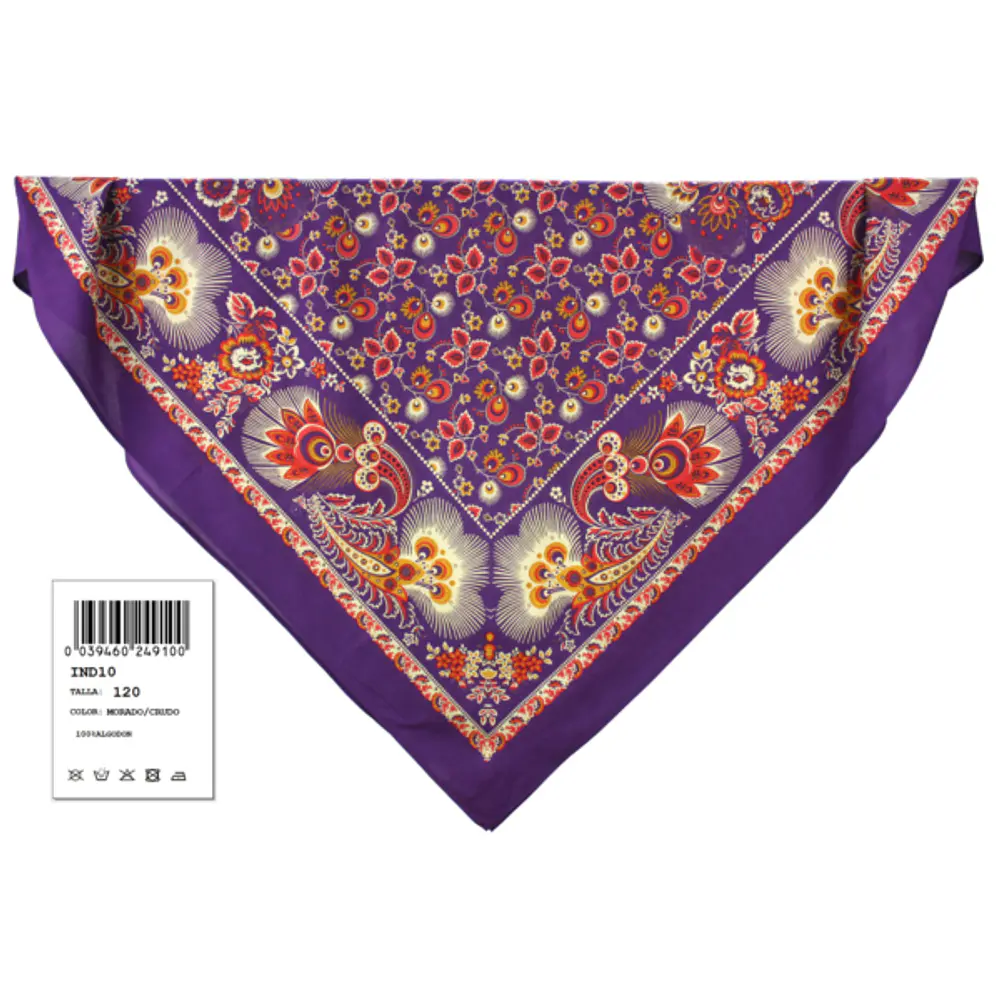 Pañuelos de Algodón para Indumentaria Tradicional  Reproducción S. XIX varios tonos