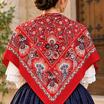 Pañuelo de Algodón Estampado – Reproducción Histórica Siglo XIX (120x120 cm)