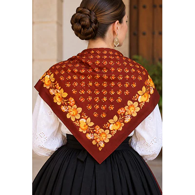 Pañuelo regional indiana mod Mudejar varios tonos
