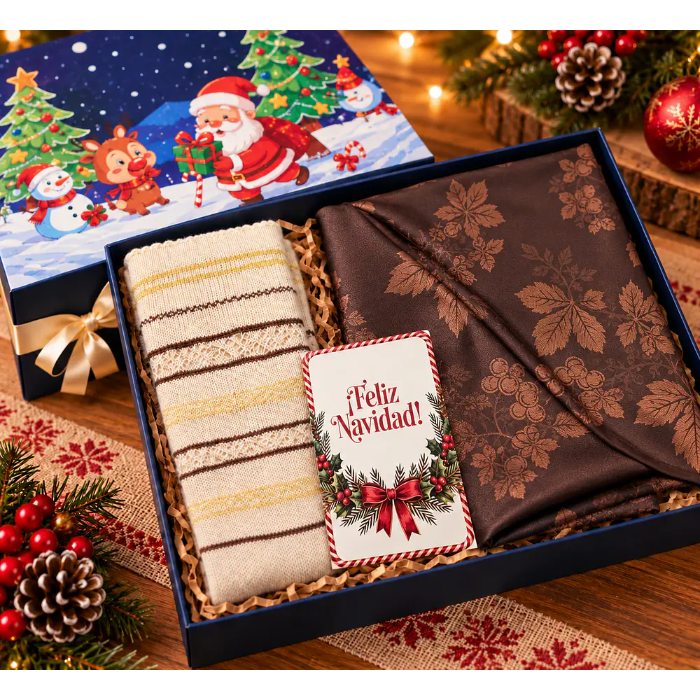 **Pack de Navidad para Caballero con Pañuelo y Medias Regionales | Esencia Regional**