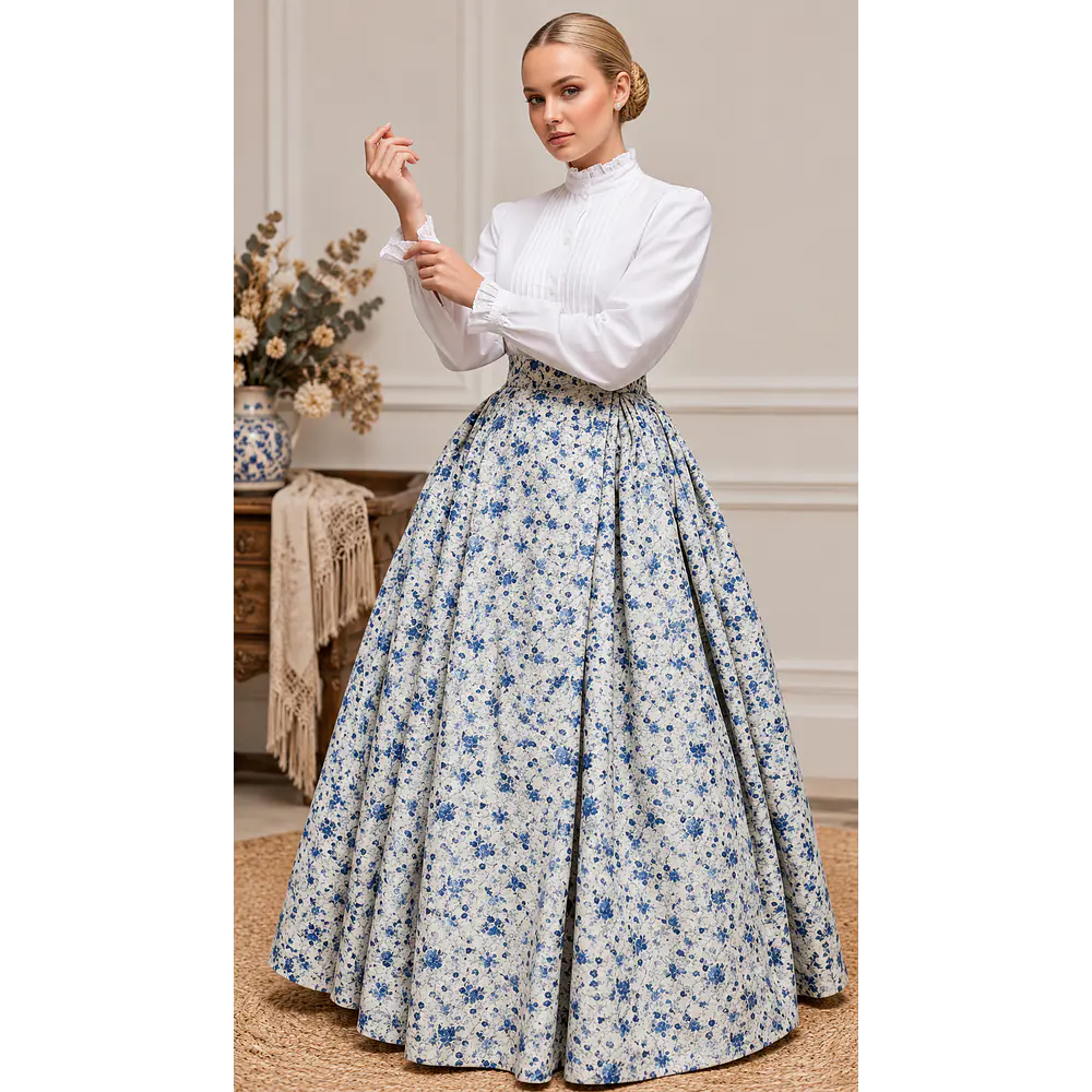 Falda regional baturra T 38/40 Mod Turquesa 