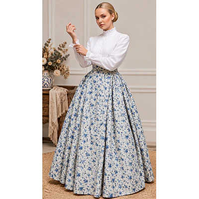 Falda regional baturra T 38/40 Mod Turquesa 