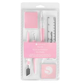 KIT HERRAMIENTAS SILHOUETTE CAMEO 6 PIEZAS COLOR ROSA