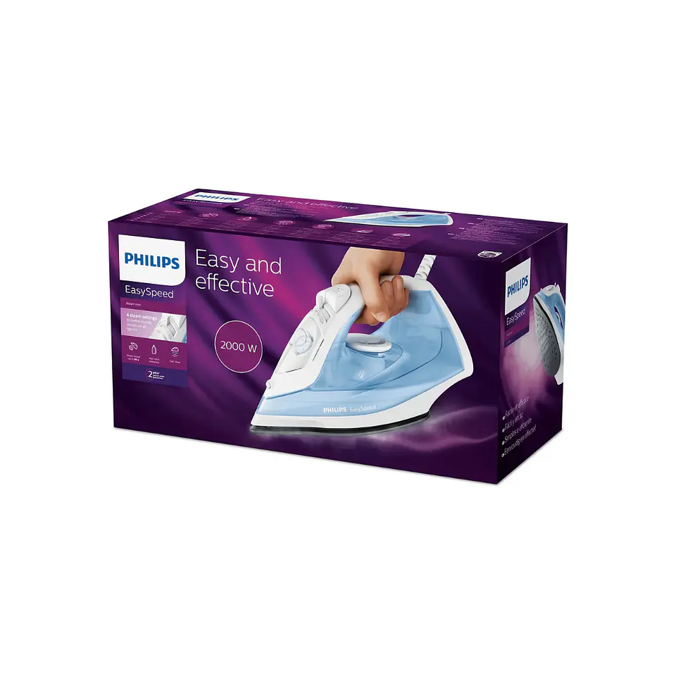 Plancha a Vapor Philips GC1740 EasySpeed 2000W Antiadherente 7