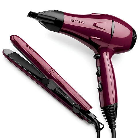 Combo Revlon Secador 2000W + Plancha Alisadora Cerámica