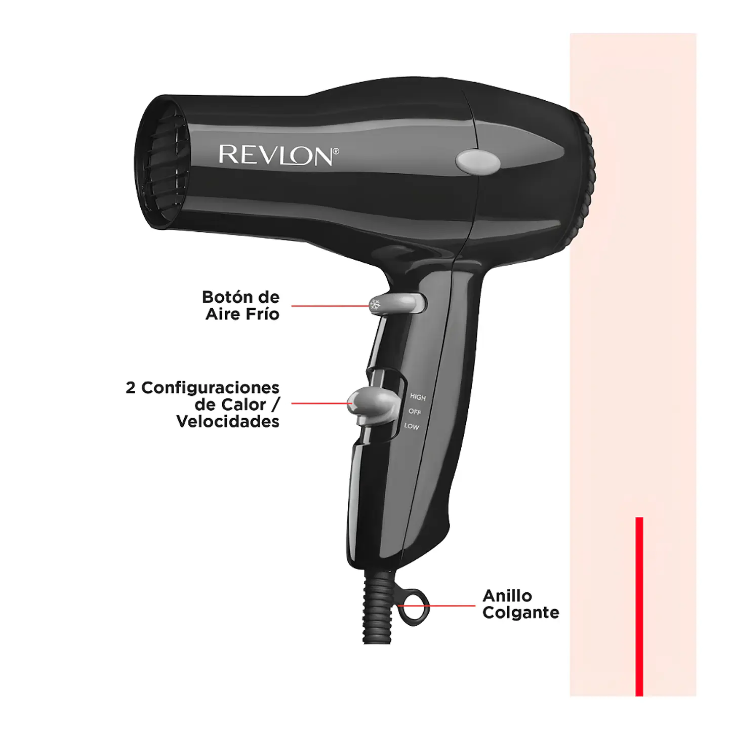 Secador Revlon Compacto Iónico 1850W 2