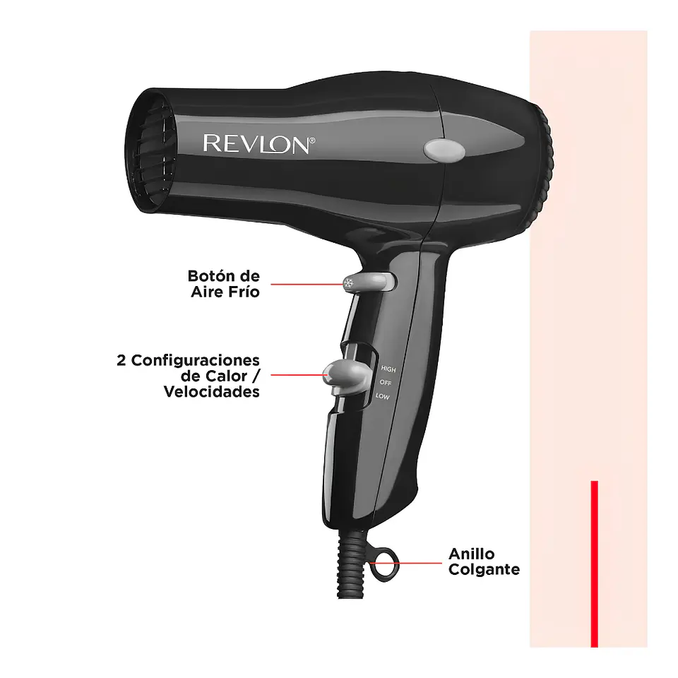 Secador Revlon Compacto Iónico 1850W 2