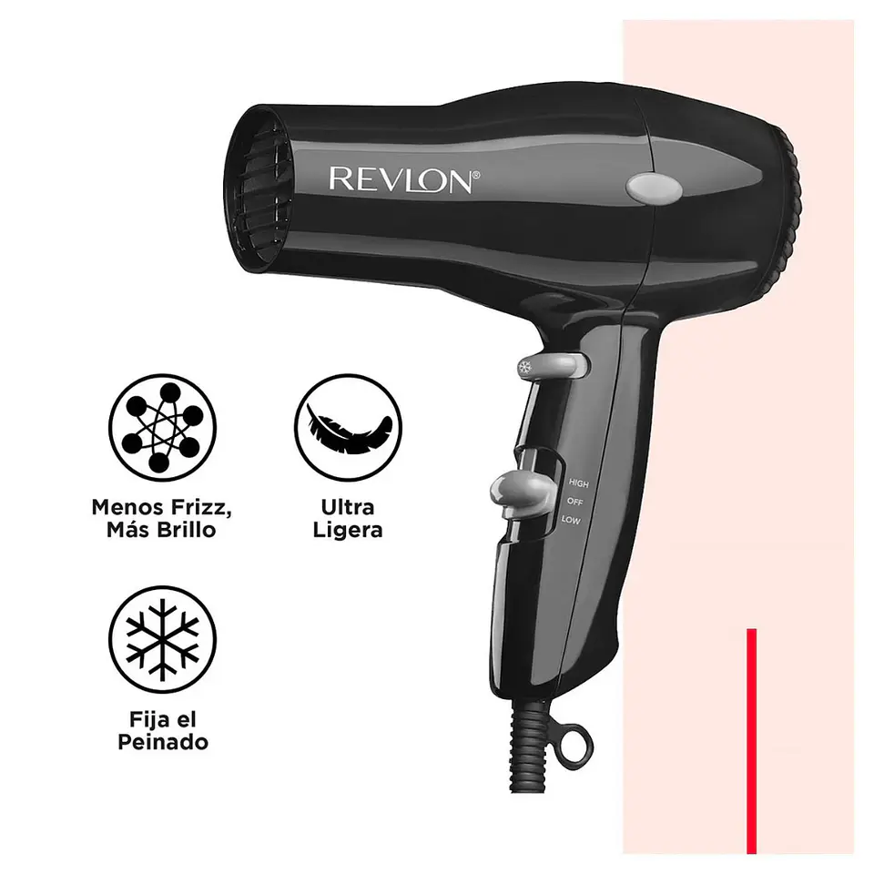 Secador Revlon Compacto Iónico 1850W 3