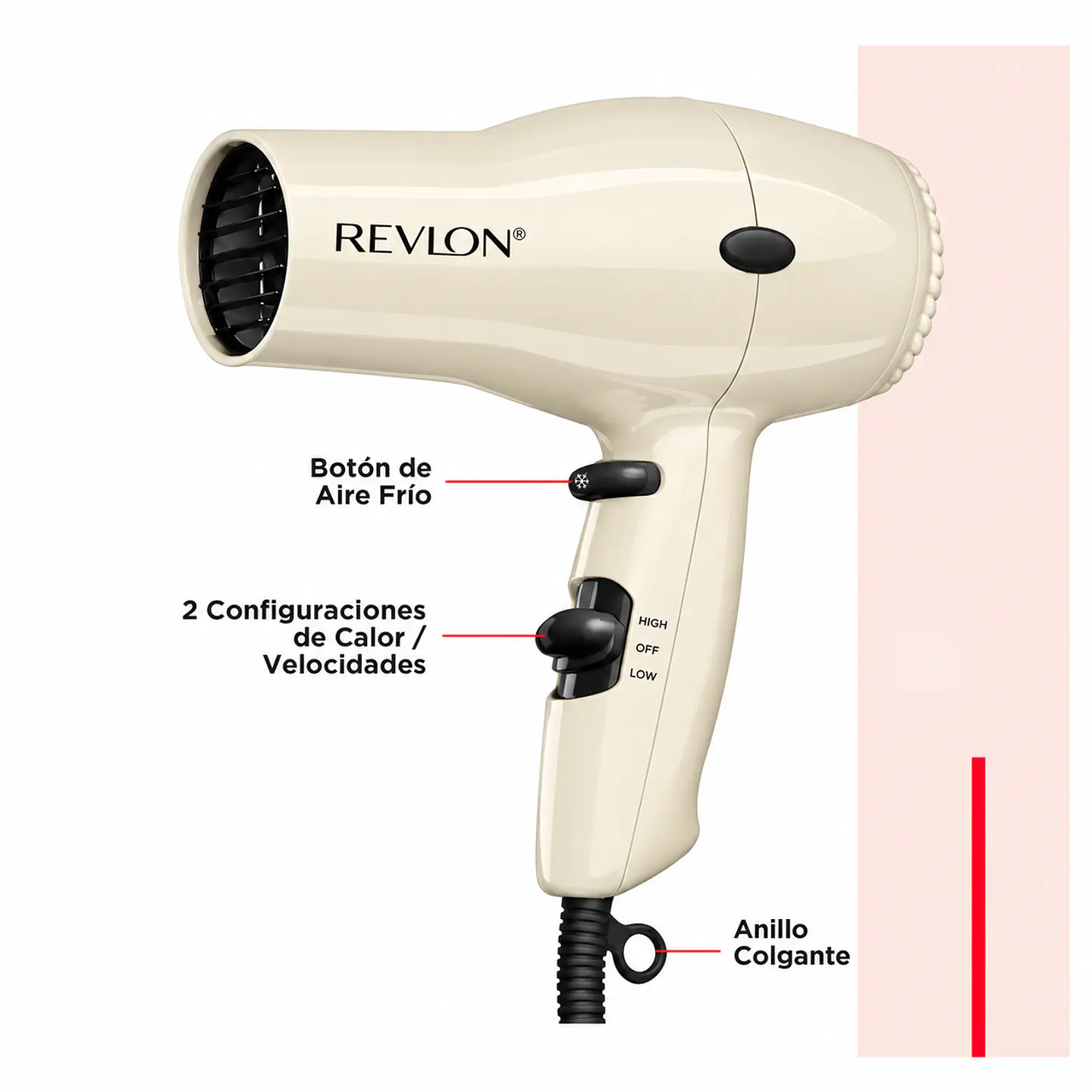 Secador Revlon Compacto Iónico 1850W 9