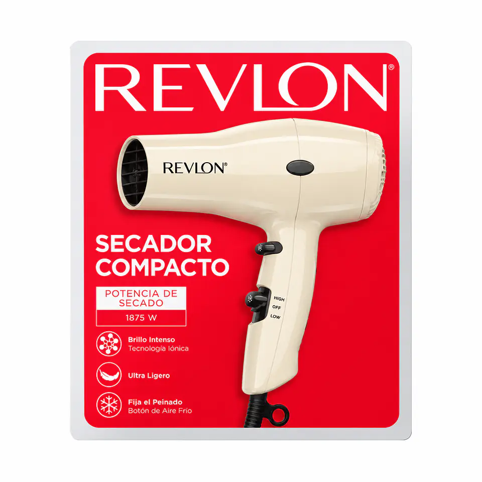 Secador Revlon Compacto Iónico 1850W 12