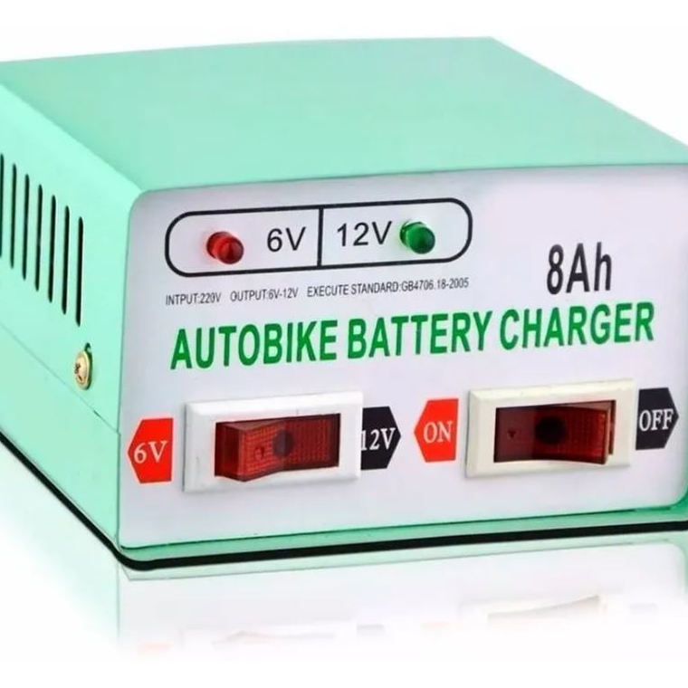 Cargador De Bateria Para Autos Y Motos 12v / 6v - 8ah 2