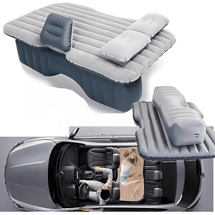 Colchon Inflable Con Compresor 12v Y 2 Almohadas Para Auto