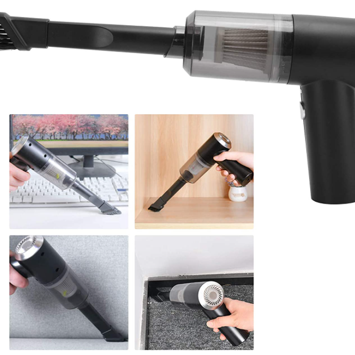 Aspiradora Mini Casa Auto Inalámbrica Recargable Usb 3