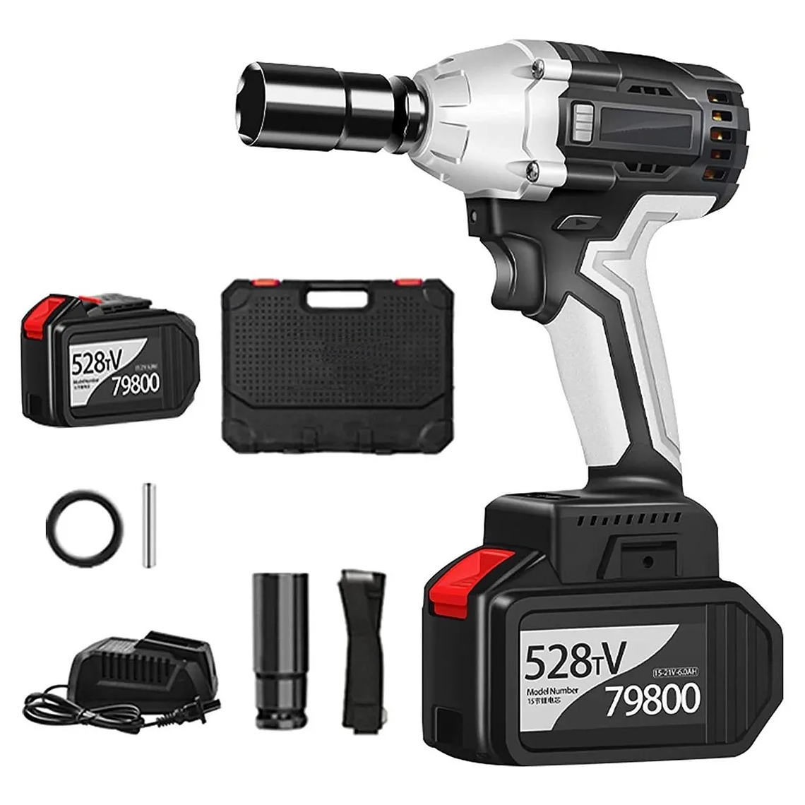 Llave Eléctrica Atornillador Portátil 2 Baterías Litio 1