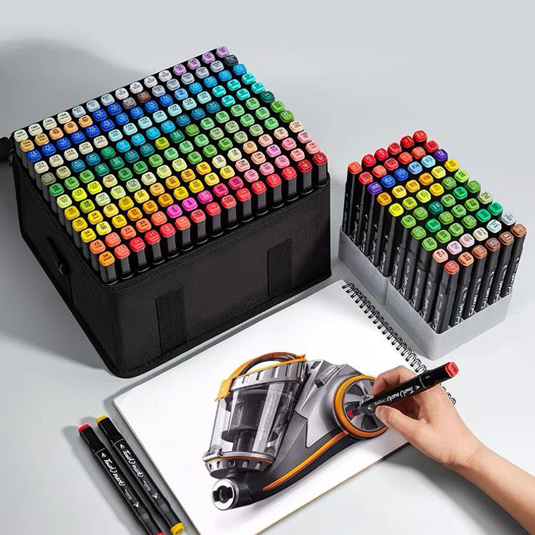 168 Lápices Marcadores Doble Con Bolsa 3