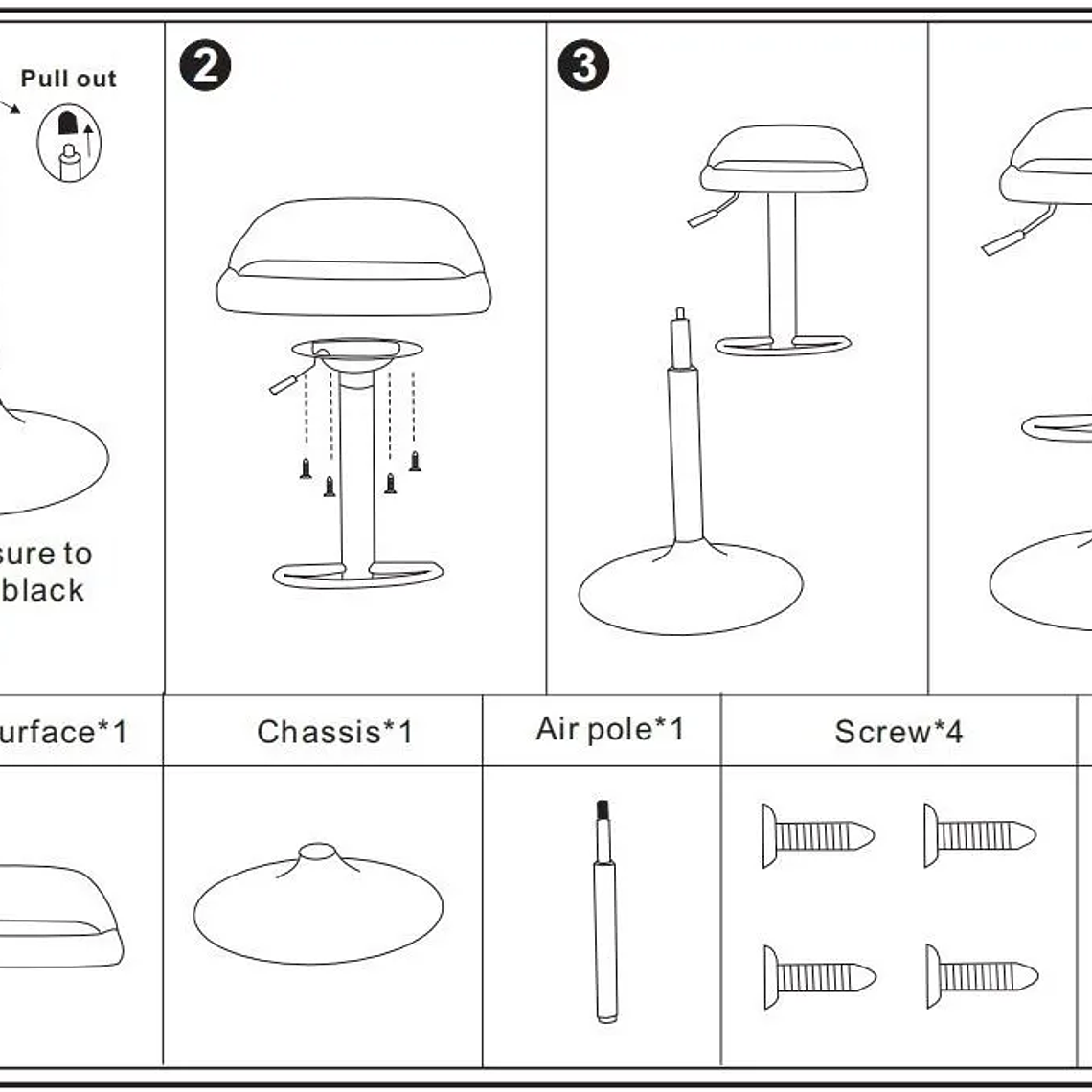 PACK 2 Silla Piso Bar Altura Regulable Taburete Respaldo 3