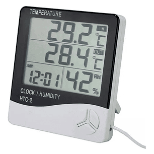 Higrómetro Con Sonda Externa Reloj Alarma