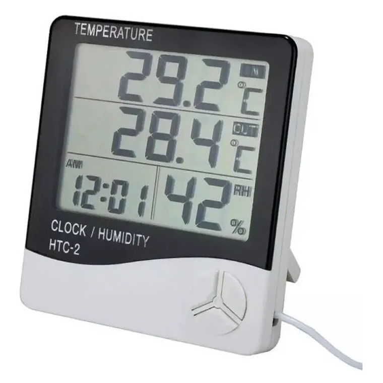 Higrómetro Con Sonda Externa Reloj Alarma 1