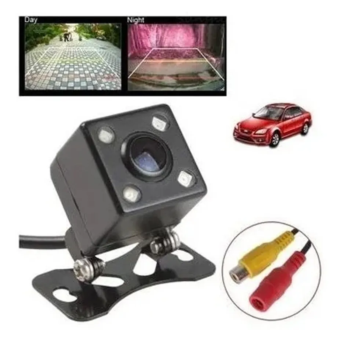 KIT Camara De Auto Retroceso 4 Led Ip68 + Pantalla 4.3 2