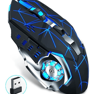 Mouse Gamer Inalámbrico Recargable Iluminado Rgb