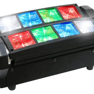 Cabeza Movil Led Spider Beam Rgbw Dmx 8x3w Luz Disco