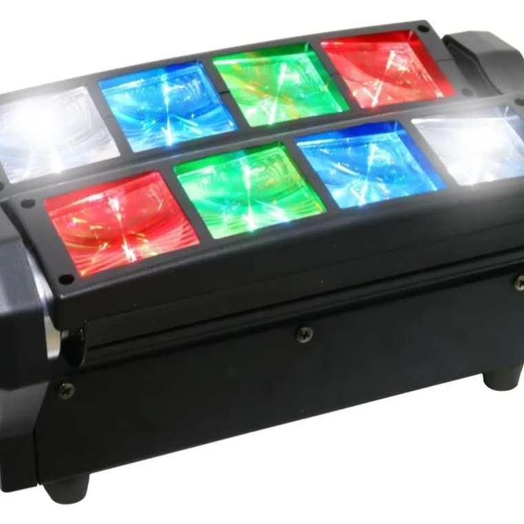 Cabeza Movil Led Spider Beam Rgbw Dmx 8x3w Luz Disco 1
