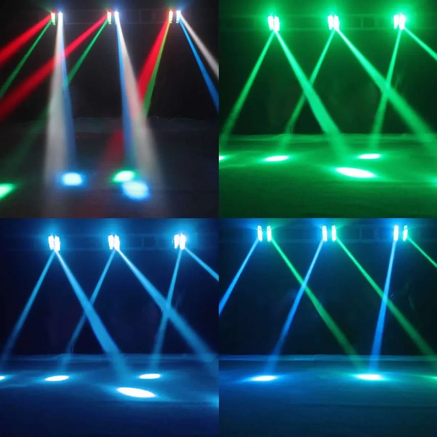 Cabeza Movil Led Spider Beam Rgbw Dmx 8x3w Luz Disco